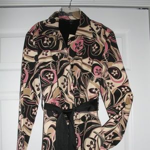 - Zinc Floral Trench Coat